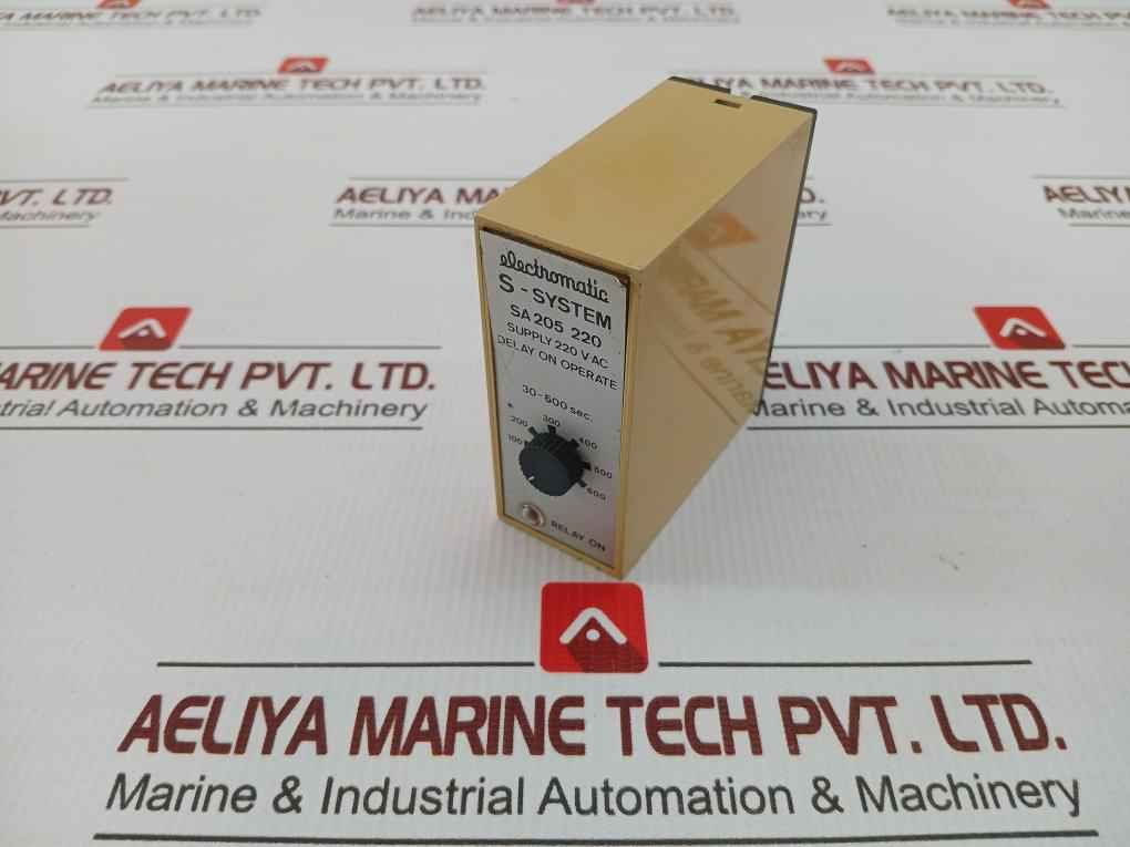 Delay-on-operate Timer Relay 30-600 Sec Electromatic Sa 205 220