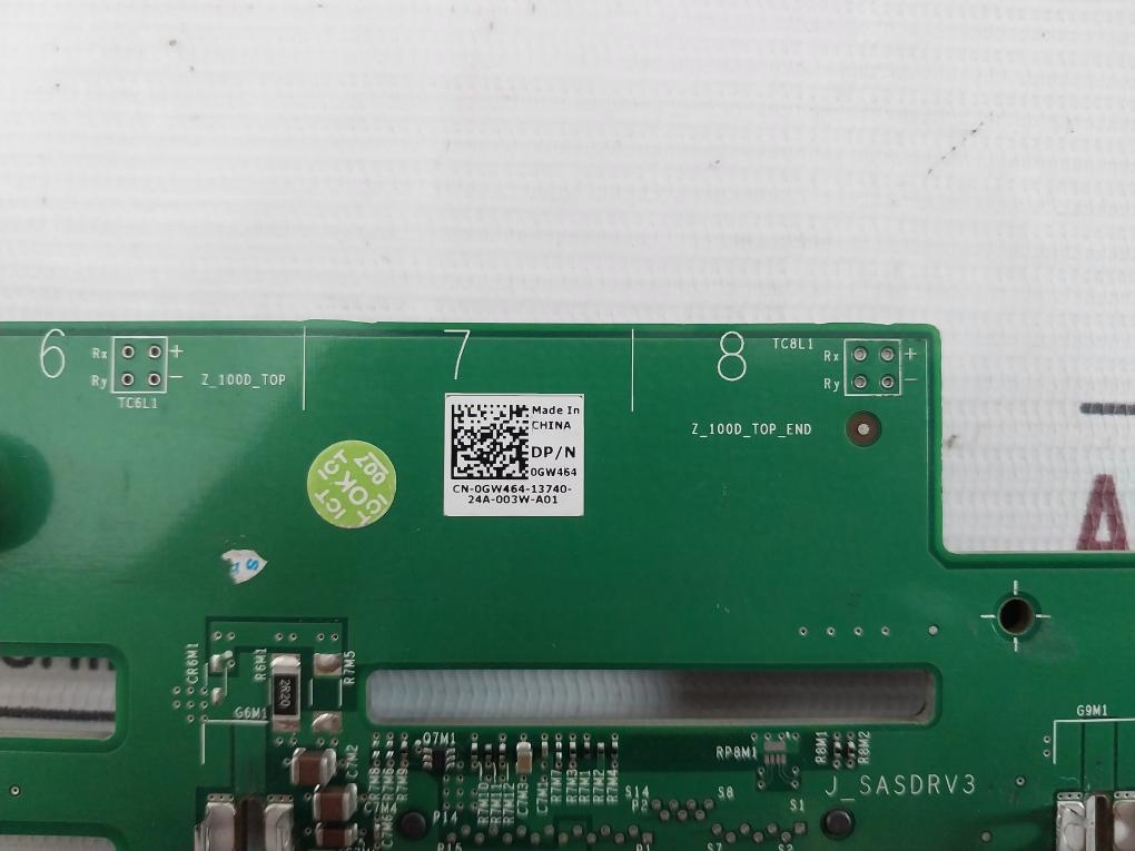 Dell 0Gw464 Backplane Board Rev A00 Ul 94V-0