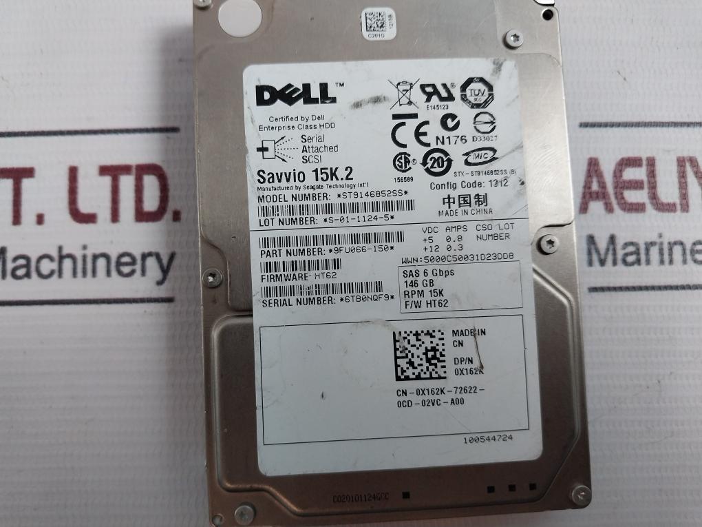 Dell St9146852Ss Hard Drive Savvio 15K.2 9Fu066-150 146 Gb Sas 6 Gbps Rpm 15K