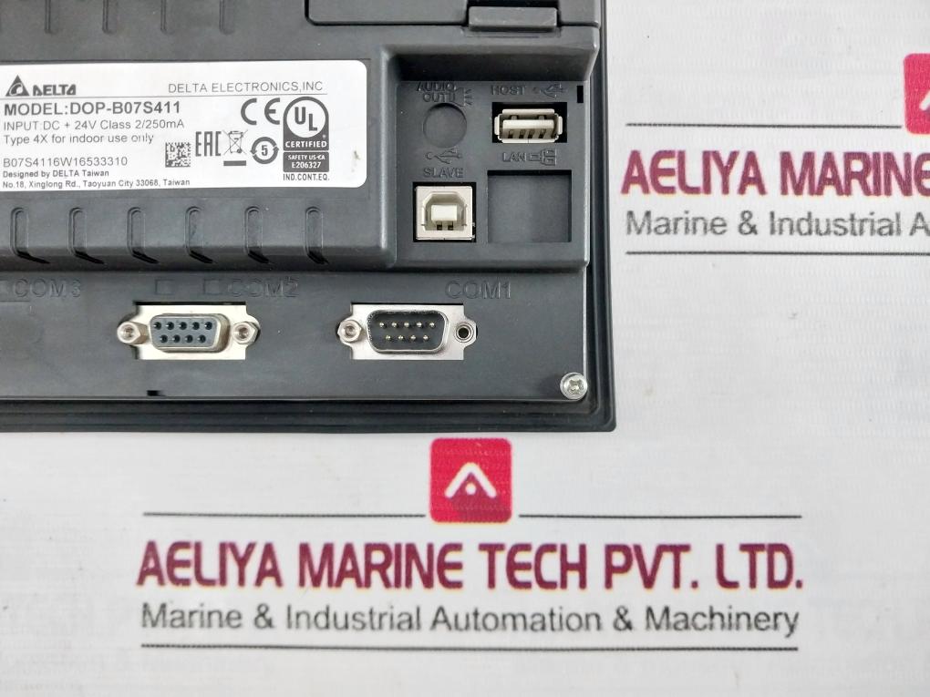 Delta Dop-b07S411 Touch Panel Hmi E206327 Dc +24V 2/250Ma