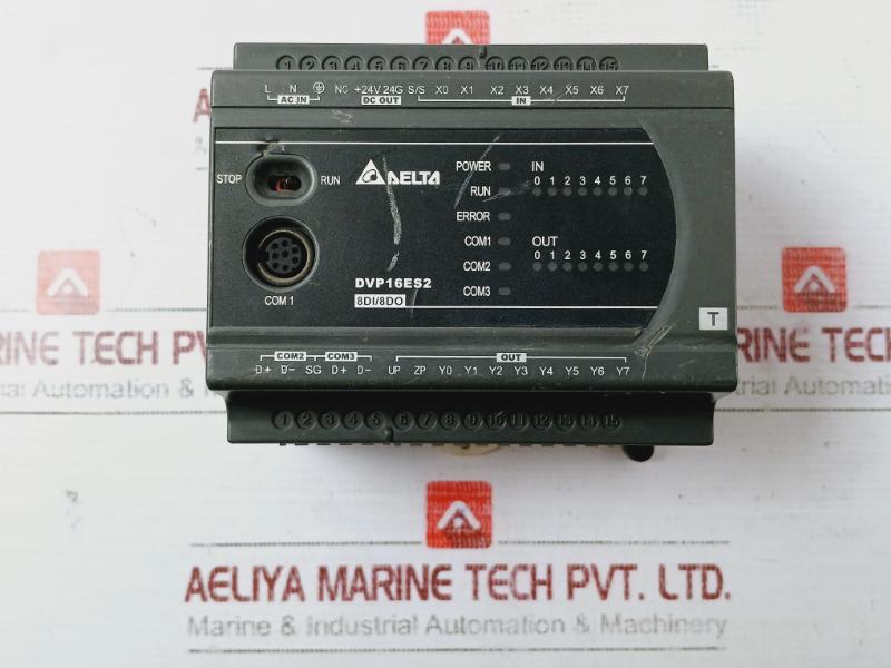 Delta Dvp16Es200T Programmable Logic Controller 100-240Vac 50/60Hz 30Va Max