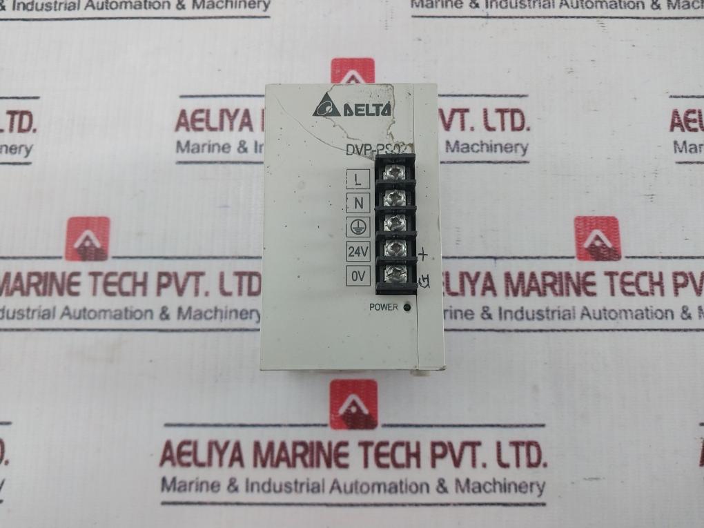 Delta DVPPS02 Power Supply Module, Input 100-240VAC 50/60Hz, Output 24VDC 2.0A