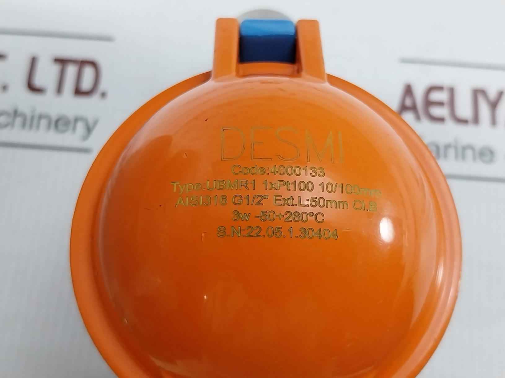 Desmi Ubmr1 Resistor Temperature Sensor 1xpt100 10/100mm Aisi316 G1/2"