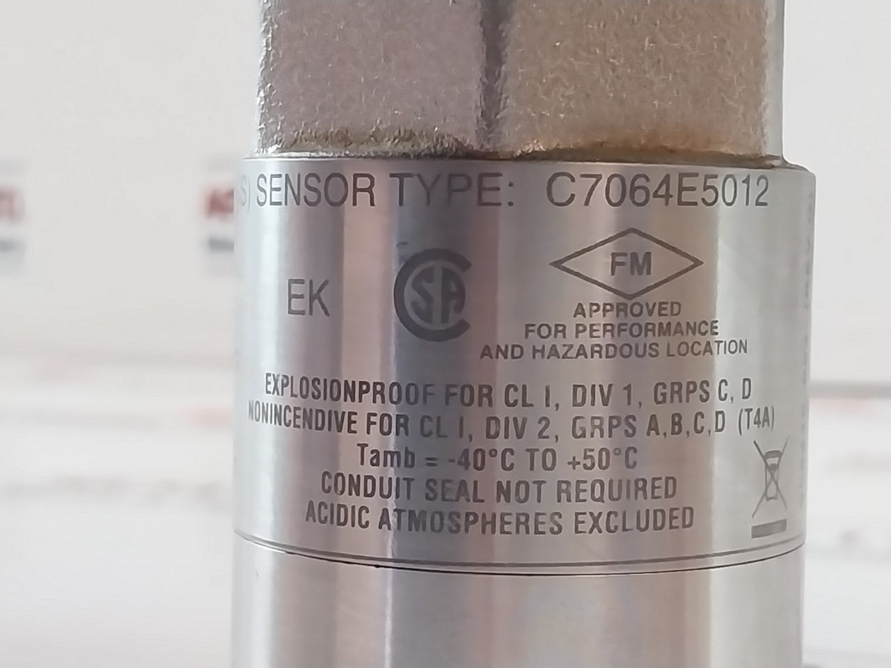 Detector Electronics Det-tronics U9500 B2002 Hydrogen Sulfide (H2s) Sensor