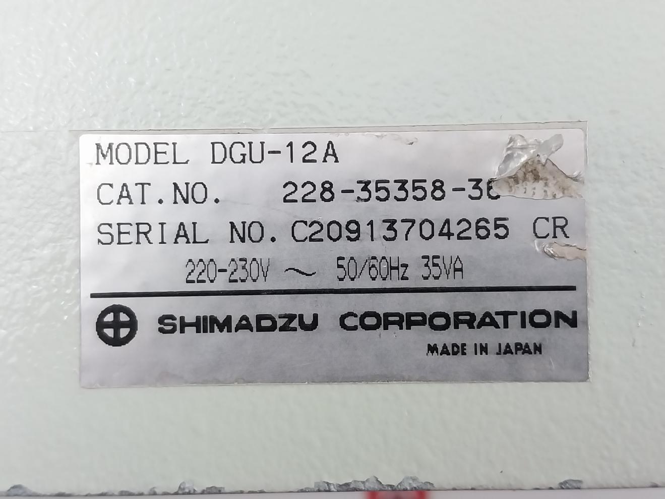 Dgu-12A Degasser 50/60Hz Apn-1001 Shimadzu 240V~