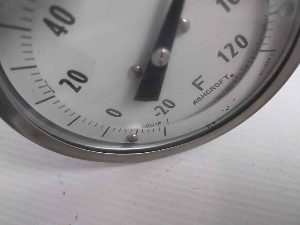 Dial Thermometer Dial Size:80 Mm -20 To 120 F Brand Ashcroft