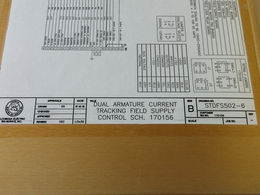 Digital Dc Motor Field Supply Module 170156 Louisiana Electric 160095, 160102