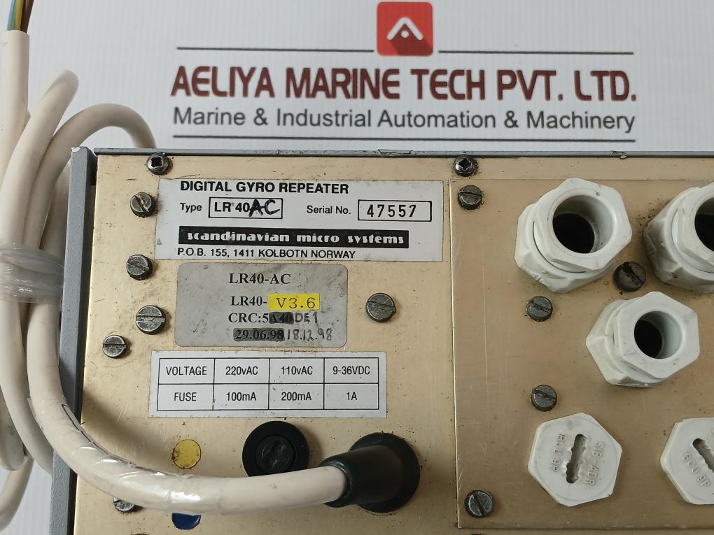Digital Gyro Repeater Lr 40-ac Scandinavian Micro Systems 220Vac 110Vac 9-36Vdc