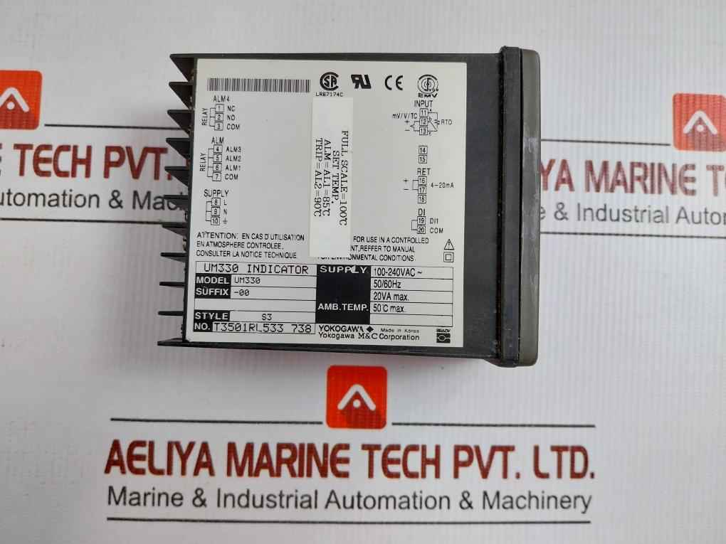 Digital Indicator 100-240Vac-50/60Hz Yokogawa Um330