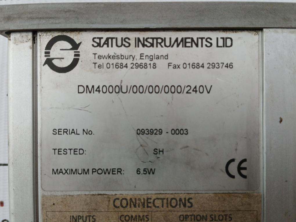 Digital Process Indicator Status Instruments 6.5W Dm4000