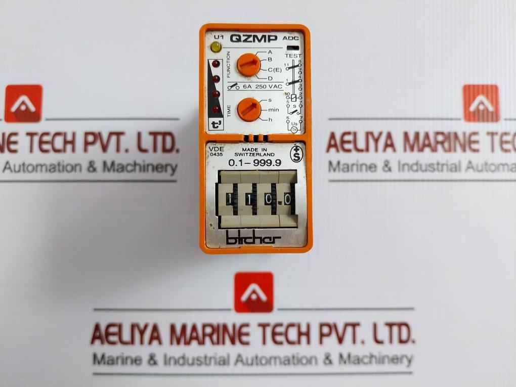 Digital Quartz Time Delay Relay 6A 250Vac Part No Qzmp Bircher
