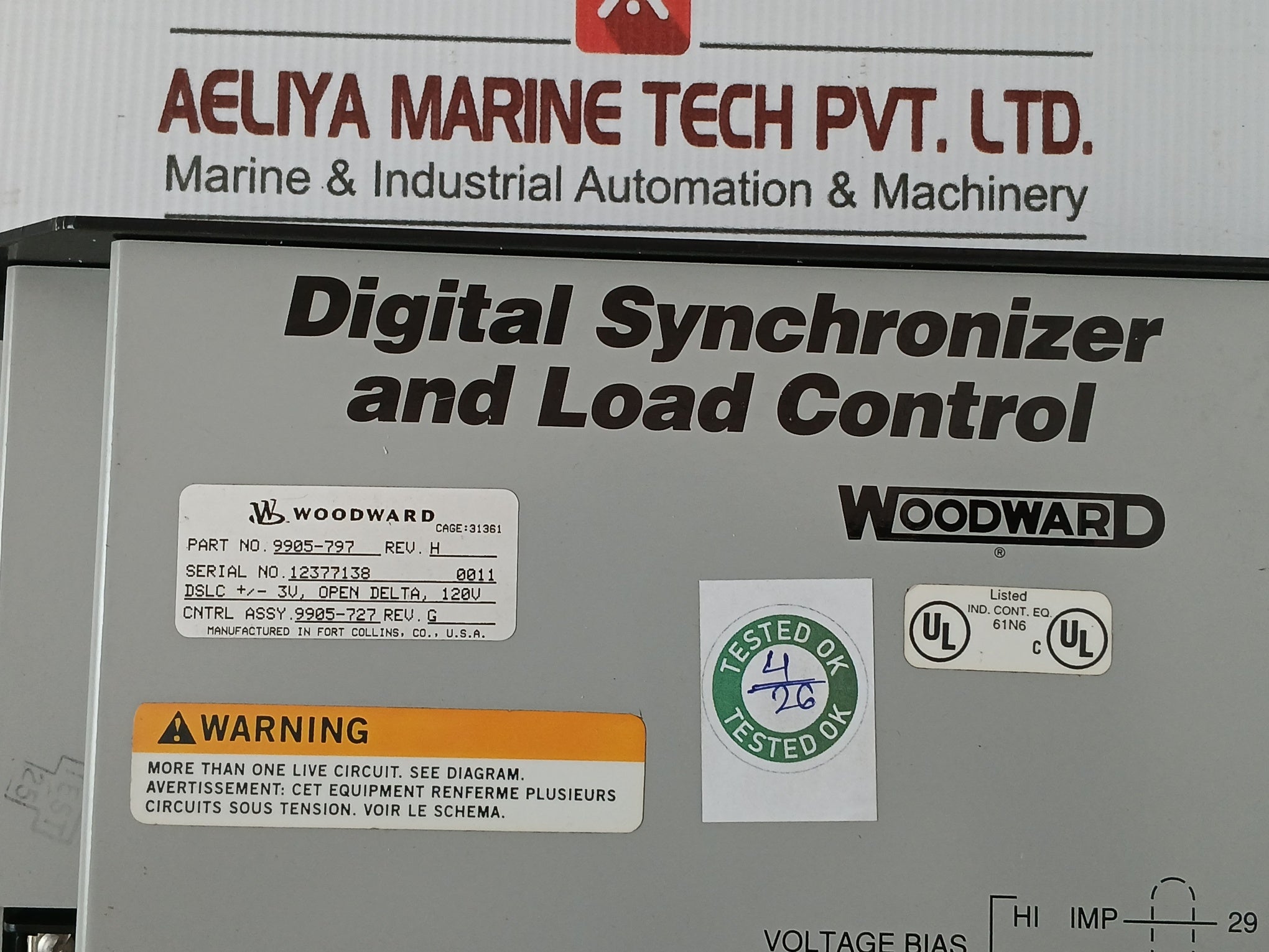 Digital Synchronizer And Load Control 9905-797 Woodward 18-40Vdc/18W