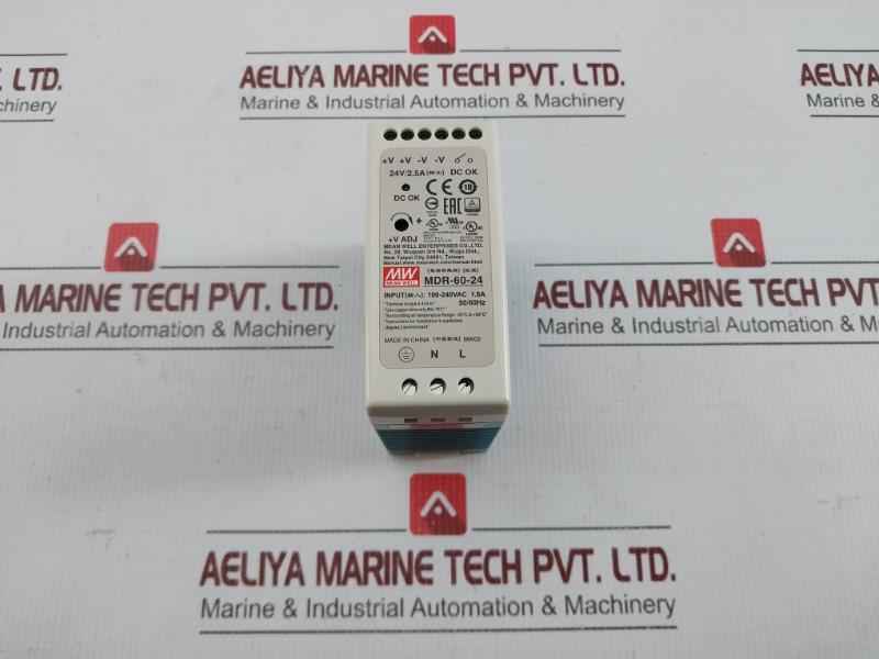 Din Rail Power Supply Mdr-60-24 Mean Well Enterprises