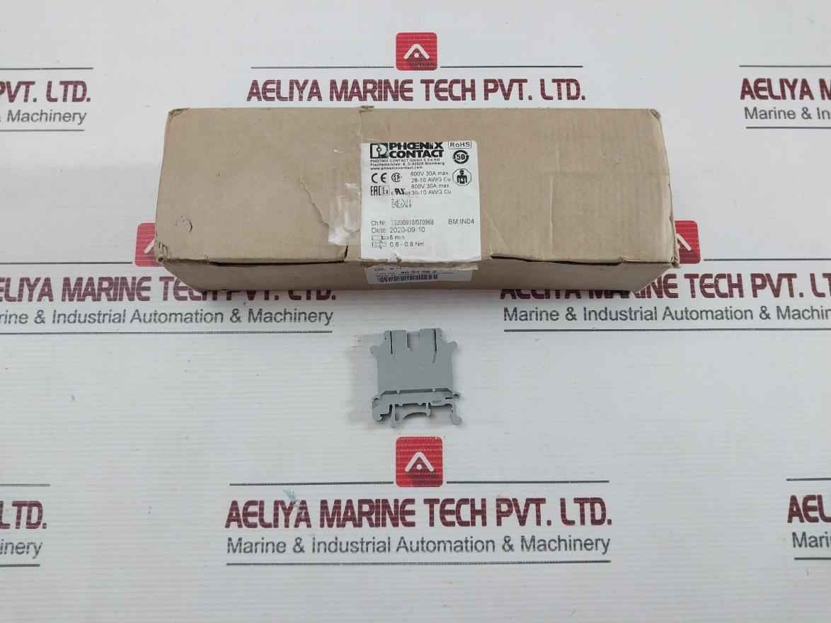 Din Rail Terminal Block Uk5N Phoenix Contact 600V 30A Max (1 Box=50Pcs)