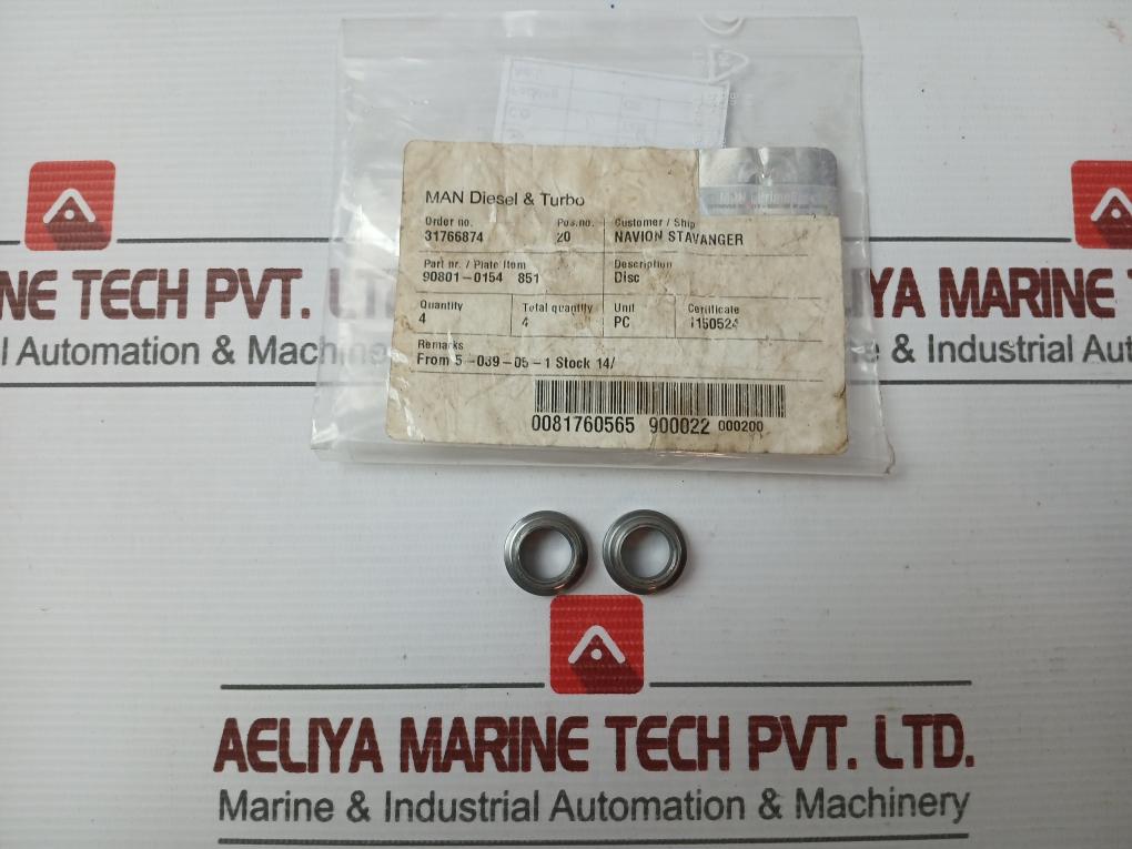 Disc 90801-0154 851 Man Diesel & Turbo