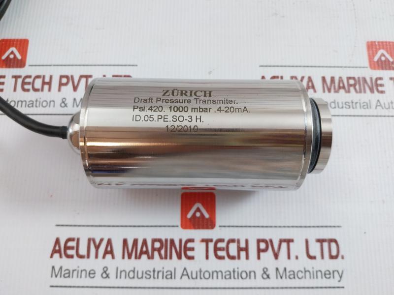 Draft Pressure Transmitter Psi.420 1000 Mbar 4-20Ma Zurich Id.05.Pe.So-3 H