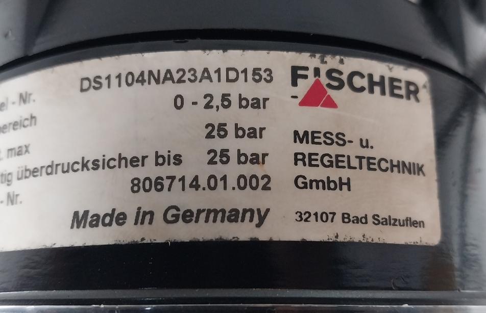 Ds1104Na23A1D153 Differential Pressure Switch Fischer 25Bar 0-36Psi 1 Meter