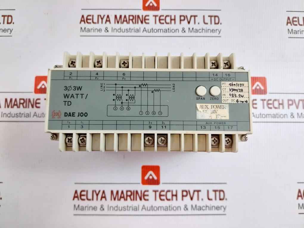 Dt-33W-a1 Watt Transducer 5A 115V 60Hz Dae Joo