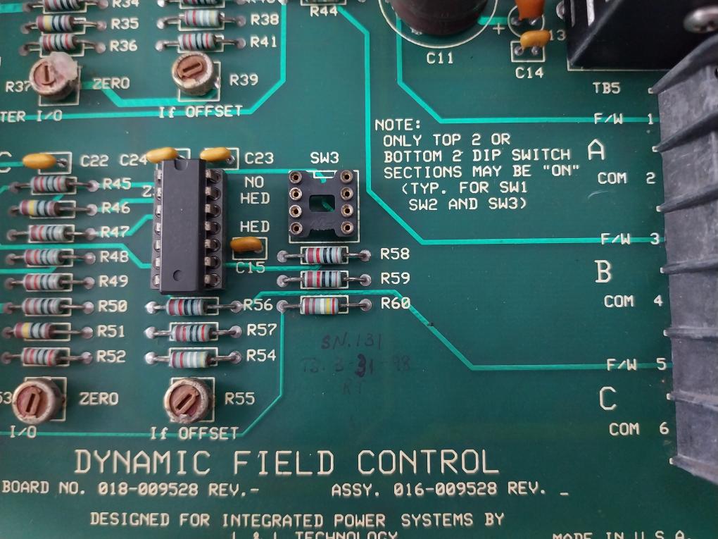 Dynamic Field 018-009528 Printed Circuit Board