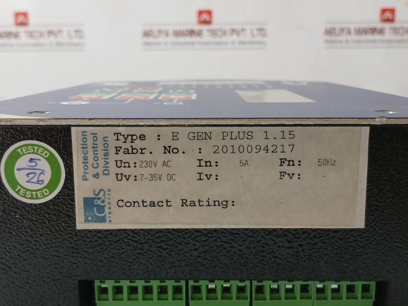 E Gen Plus 1.15 C&S Electric Engine Controller 230Vac 5A 50Hz
