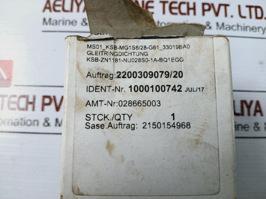 Eagleburgmann 1000100742 Mechanical Seal/Gleitringdichtung 2200309079/20