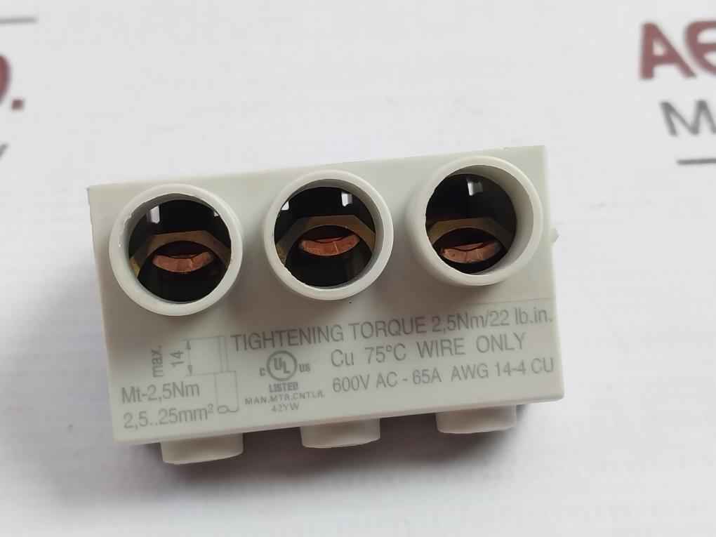 Eaton Bk25/3-pkz0 Extension Terminal 63A 6Kv 690V 75˚C
