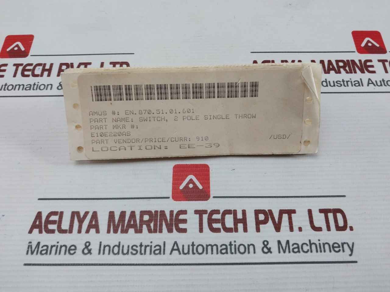Eaton E10E220As 2 Pole Single Throw Switch