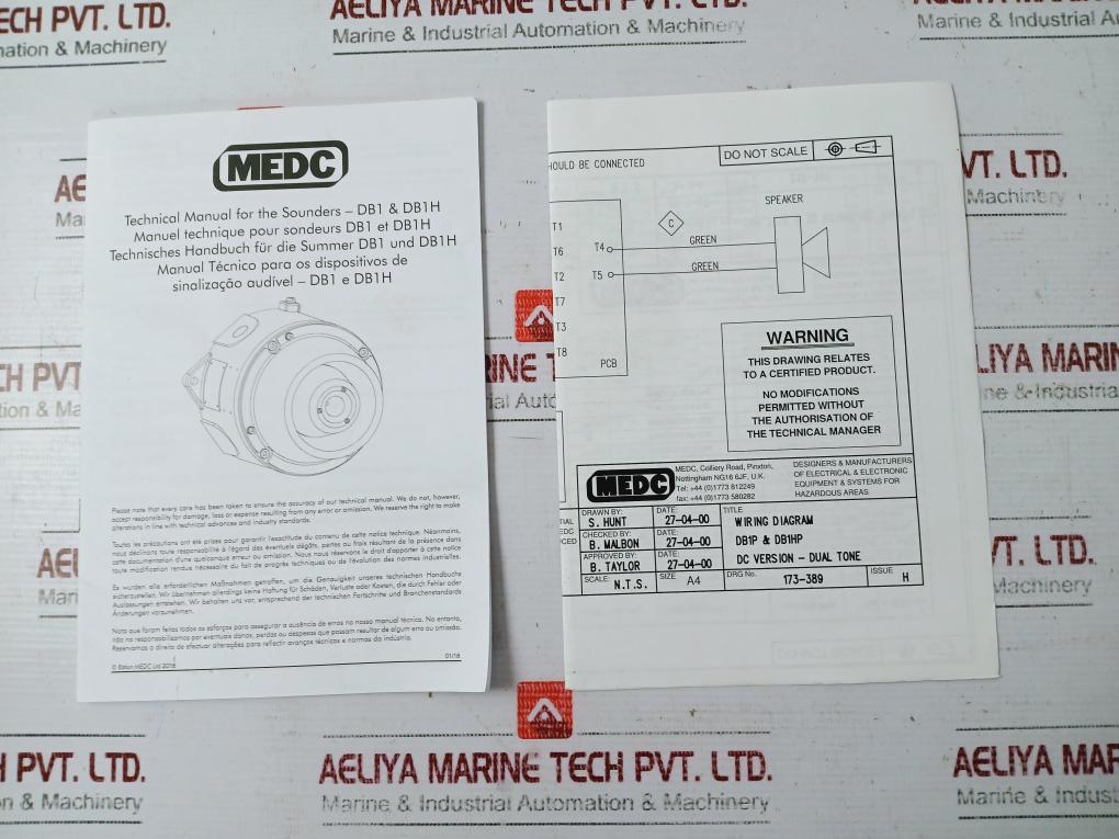 Eaton Medc Db1 Electrical Equipment For Hazardous Areas Baseefa 02Atex0207X