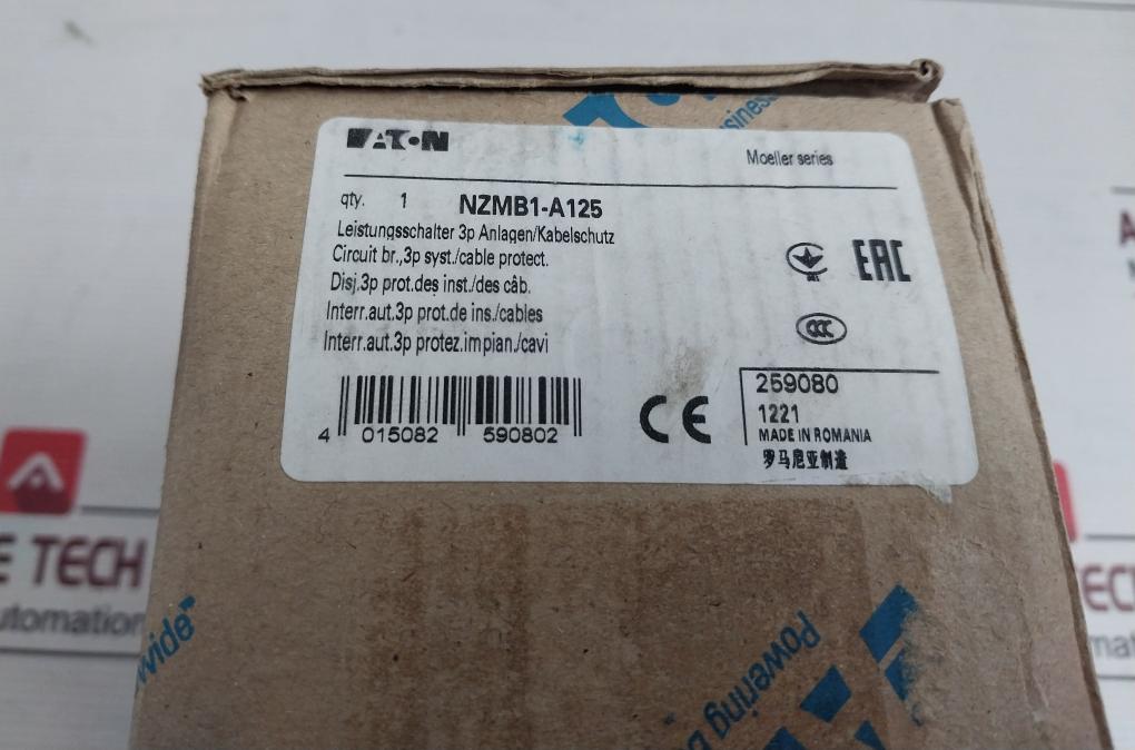 Eaton Nzmb1-a125 Molded Case Circuit Breaker 50/60Hz 50°C 1221B Il01203004Z