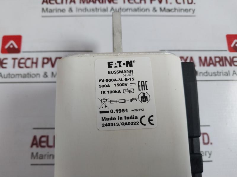 Eaton Bussmann Series Pv-500A-3L-b-15 Photovoltaic Fuse 500A 83799770 1500V
