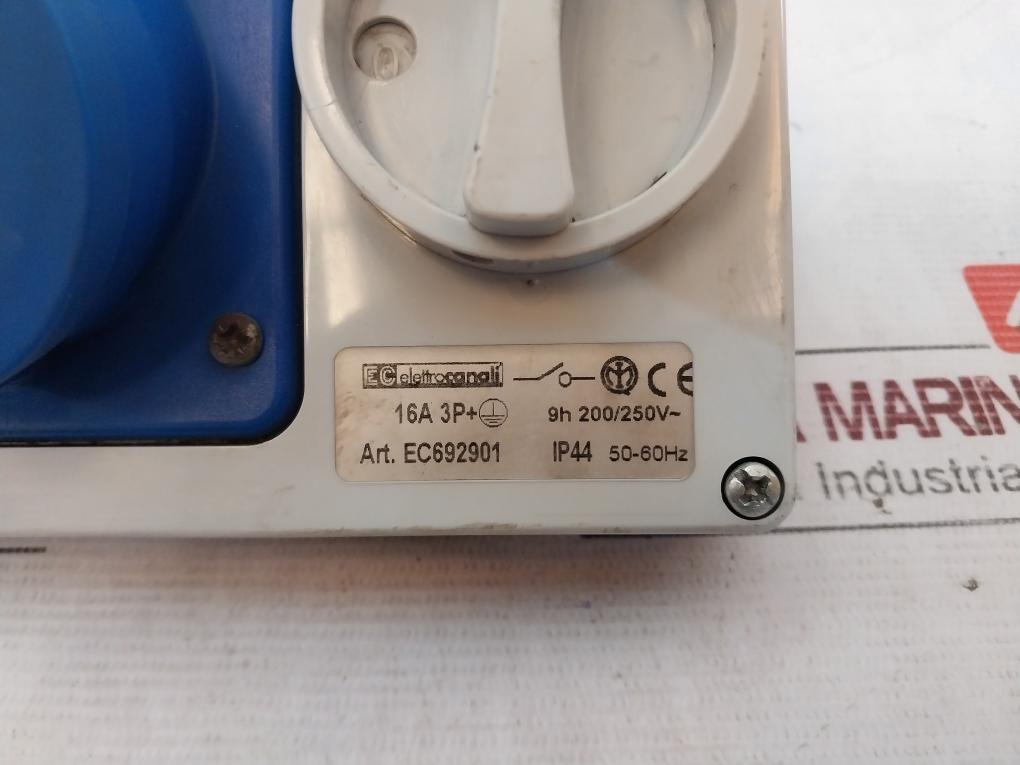 Ec Elettrocanali Ec692901 Angled Flush-mounted Socket Iec309 200/250V 50-60Hz