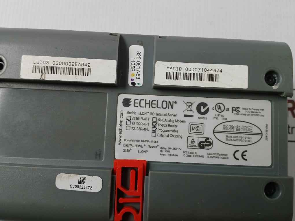 Echelon I.Lon 100 Internet Server Ip-852 Network Controller 72101R-4Ft