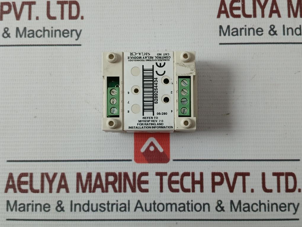 Edwards Siga-cr Control Relay Module 260187P 387023P Rev. 7.0