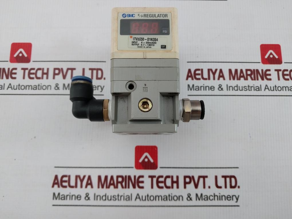 Electro-pneumatic Pressure Regulator Output 0.7-130Psi Smc Itv2050-01N3S4