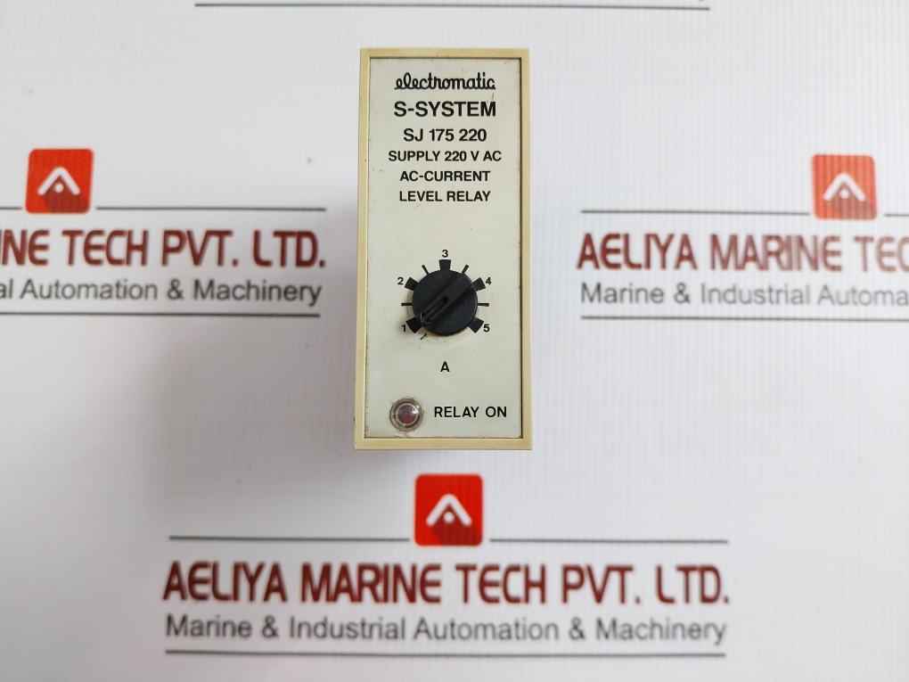 Electromatic Ac-current Level Relay 220 V Ac Part No Sj 175 220