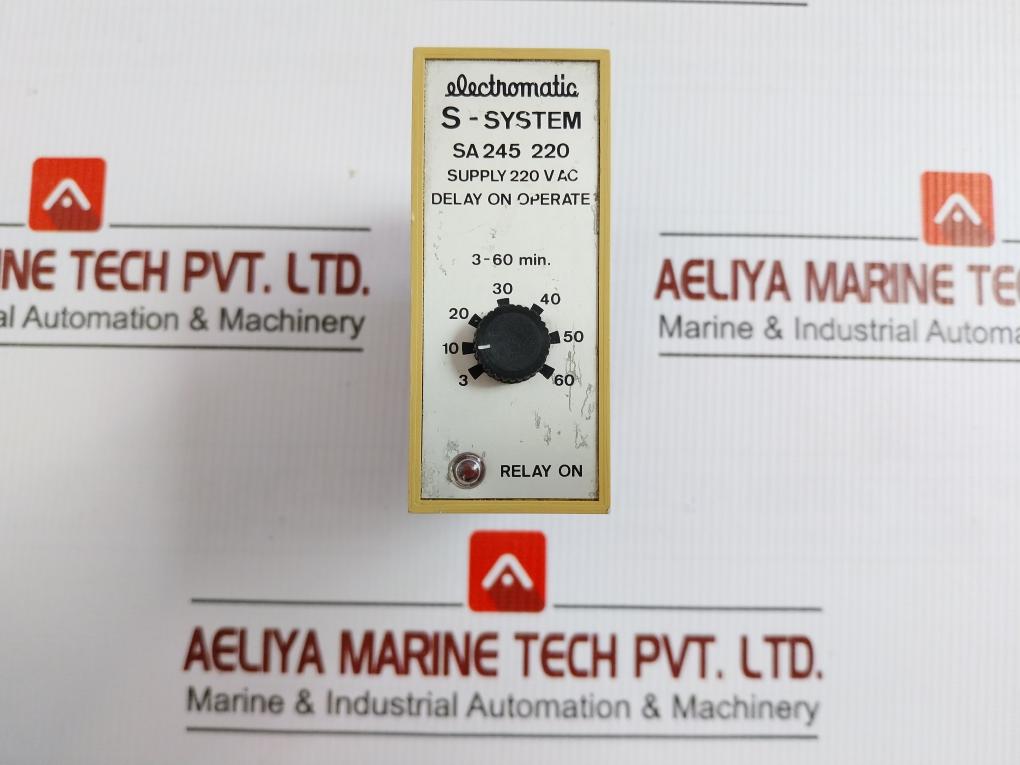 Electromatic Delay On Operate Time Relay 220Vac Sa 245 220