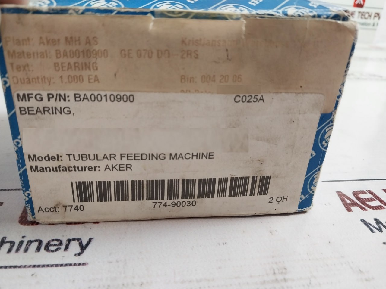 Elges Aker Ge70-do-2Rs Spherical Plain Bearing Ba0010900