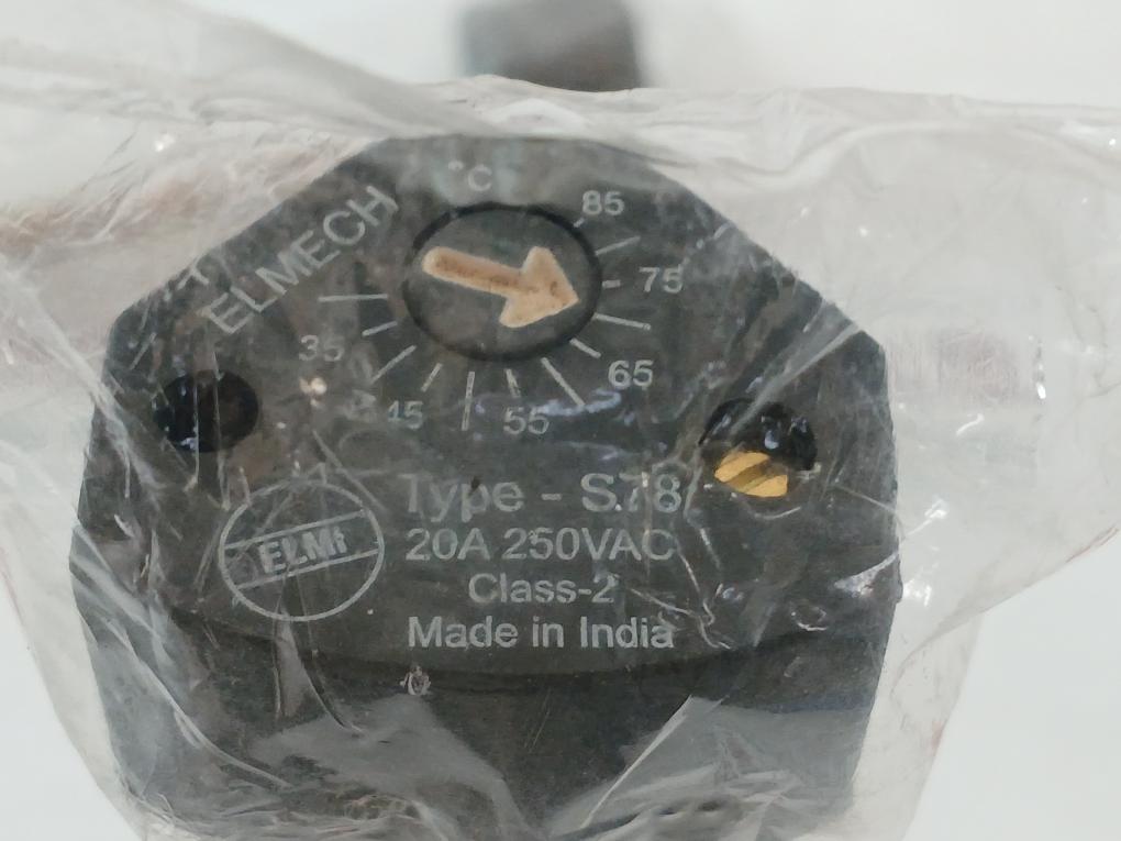 Elmech 30 To 85˚C 20A 250Vac Geyser Thermostat S78