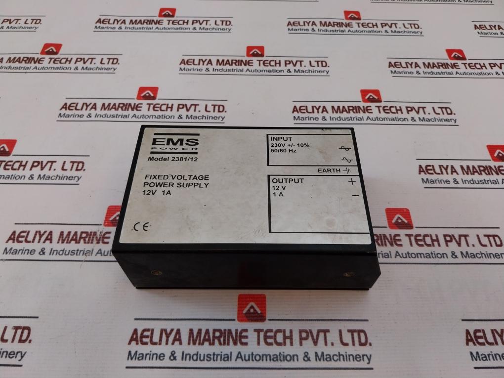 Ems Power 2381/12 Fixed Voltage Power Supply 12V 1A
