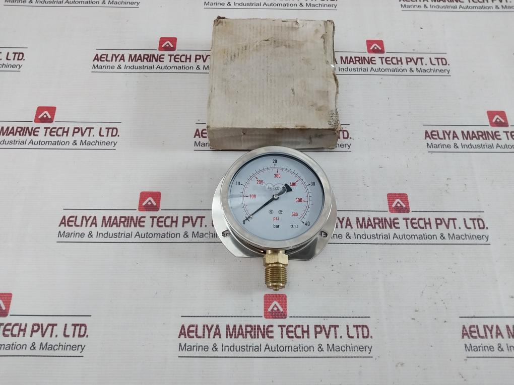 En 837-1 0-580 Psi Pressure Gauge 0-40 Bar