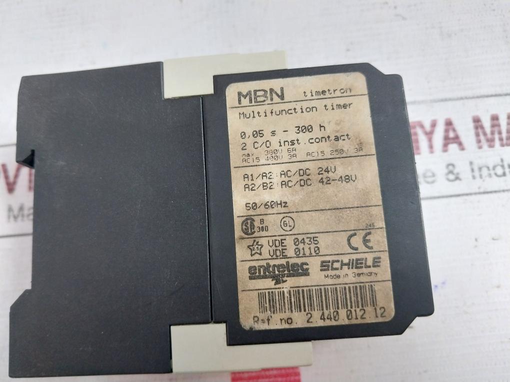 Entrelec 2.440.012.12 Multifunction Timer Max 380V 6A 50/60Hz Vde 0435