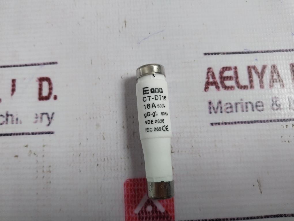Lot of 10X Eqdq CT-DI16 VDE 0636 Cylindrical Shape Screw Fuse Link