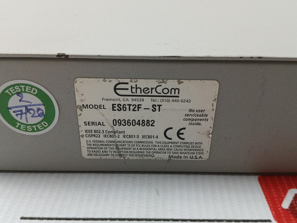 Es6T2F-st Ethercom 110-240Vac Ethernet Switch Module