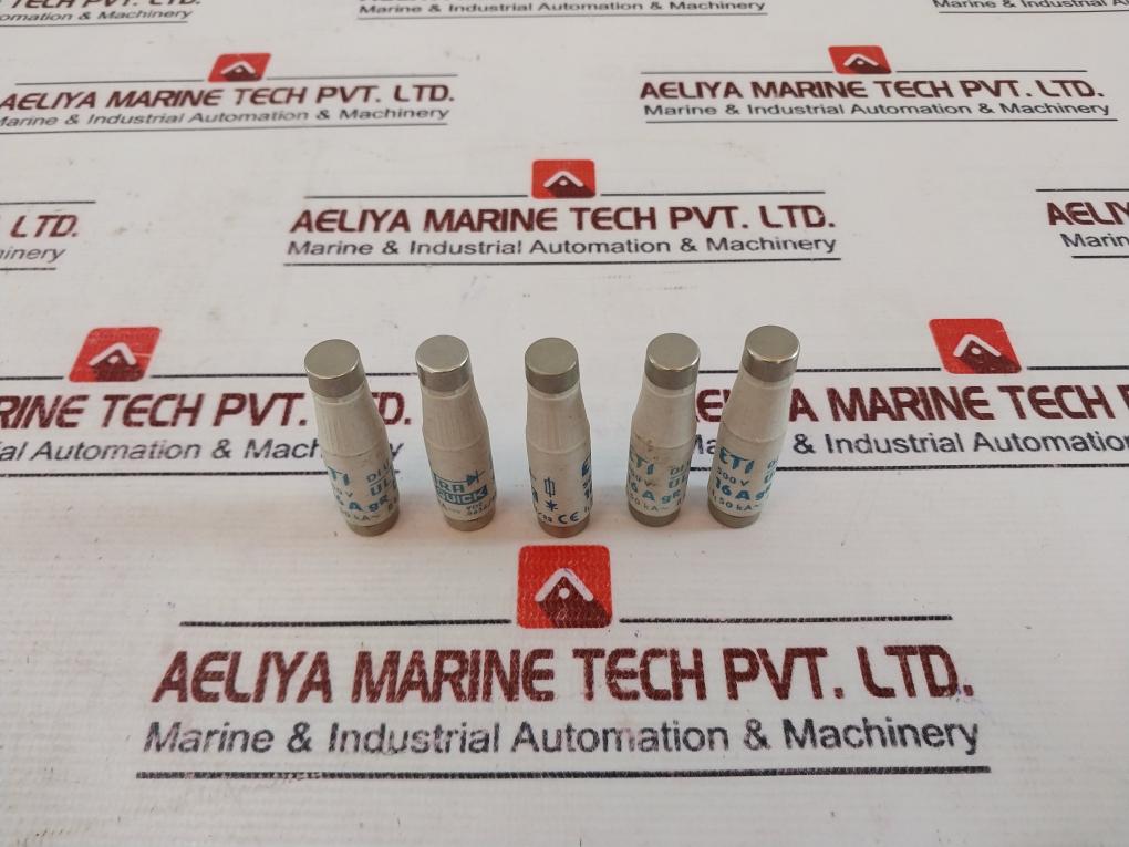 Lot of 12X ETI E-16 GR 500V 16A Bottle Fuse DI U Ultra Quick Breaking Capacity