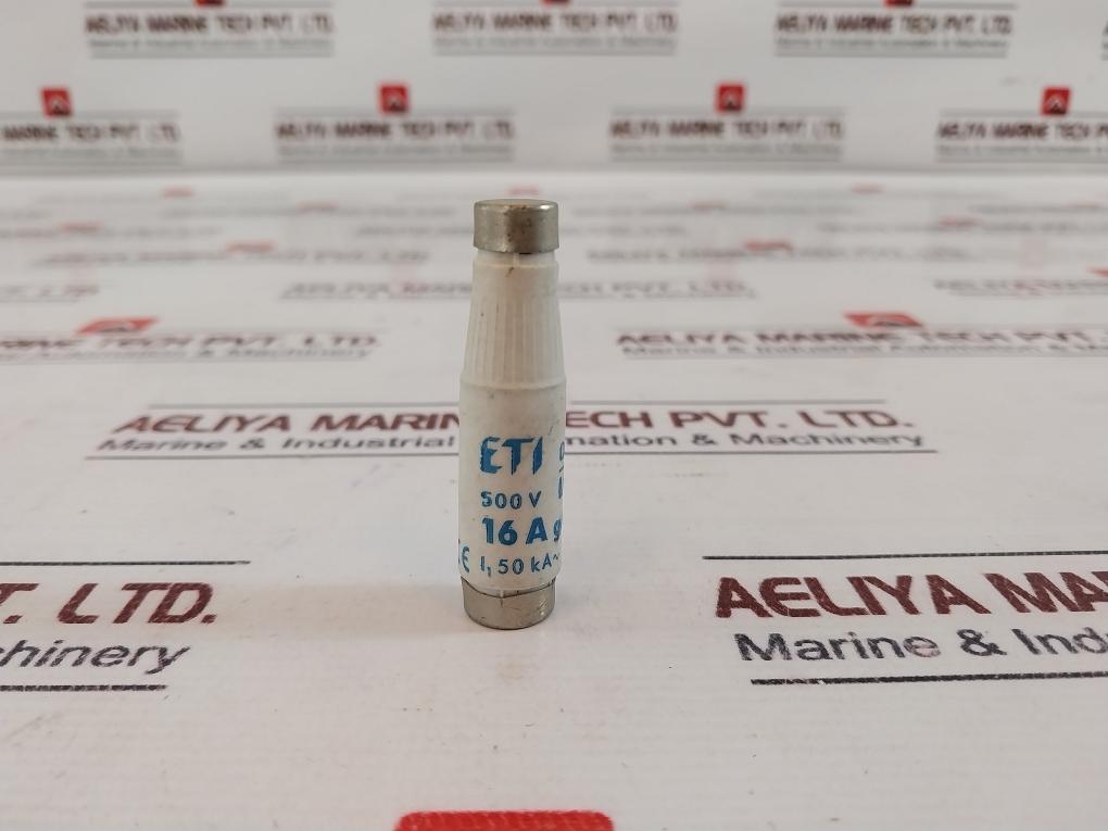 Lot of 12X ETI E-16 GR 500V 16A Bottle Fuse DI U Ultra Quick Breaking Capacity