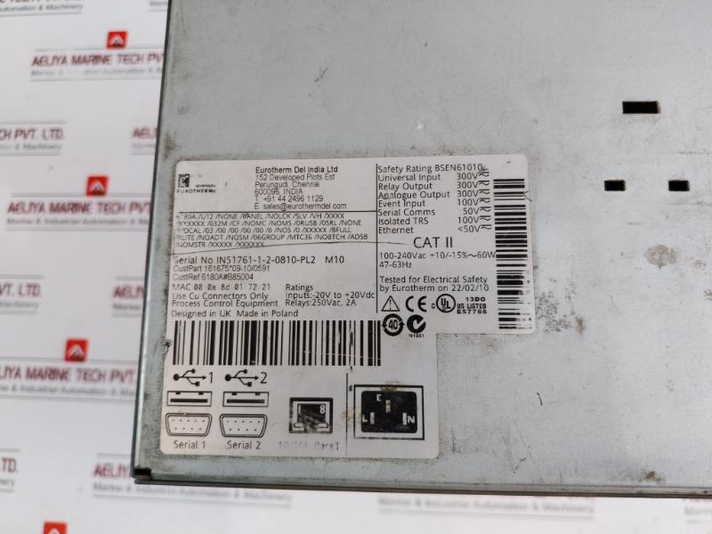 Eurotherm 6180a Paperless Graphic Recorder 250vac, 2a