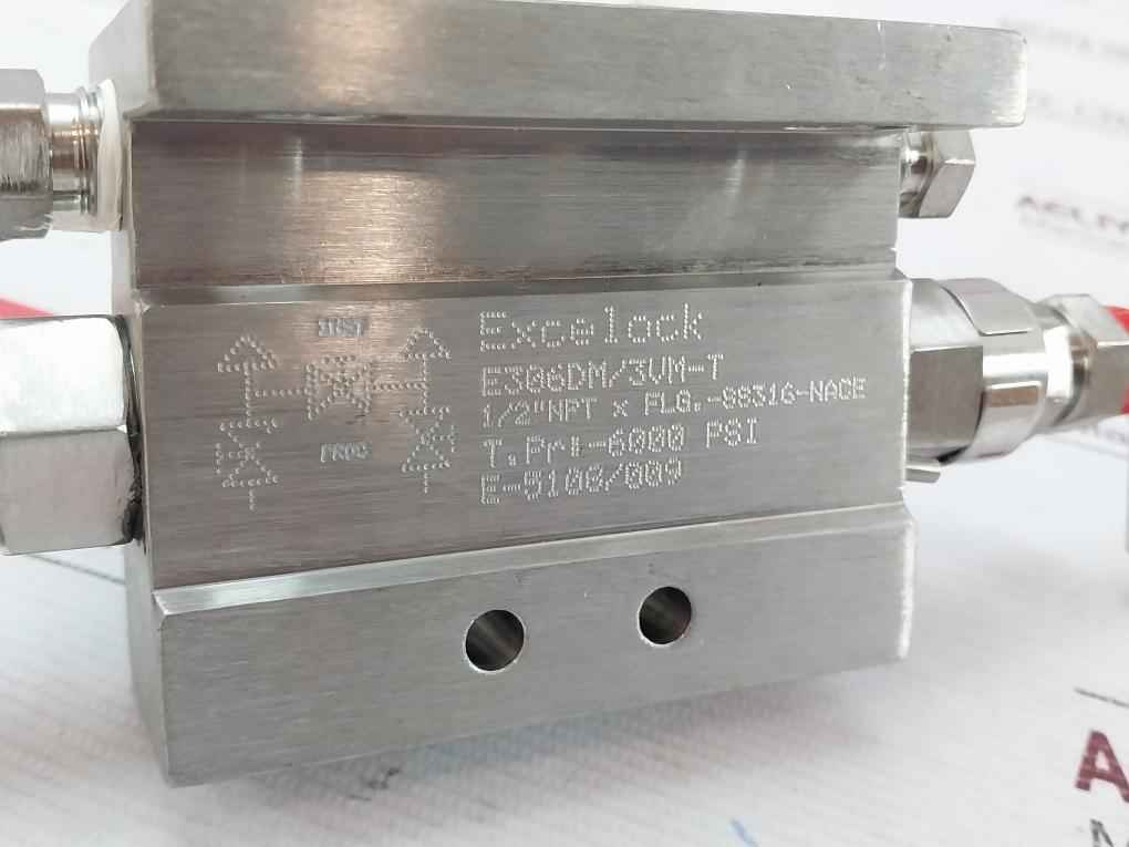 Excelock E306Dm/3Vm-t Valve Manifold 1/2"Npt X Flg.-ss316-nace 6000 Psi