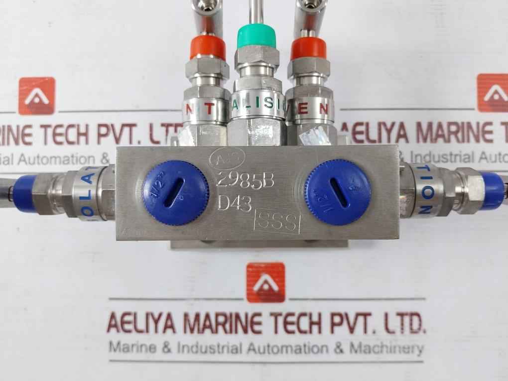 Excelock E505 Dm Valves & Manifold 1/2"Npt (F) X Flange Hydro T.Pr.6000 Psi