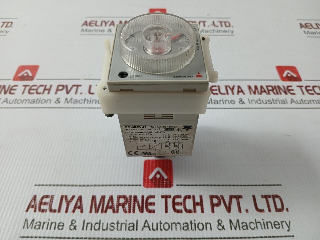 Faa08Dw24 Carlo Gavazzi 12-240Vac 1.5W Ip20 Delay On Operate Multifunction Timer