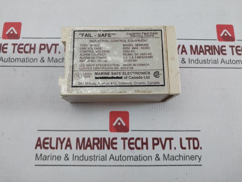 Fail Safe Insulation Fault Detector Mgm-600 220V Ac